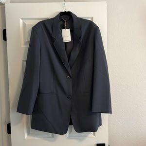 The Frankie shop notch label blazer, gray, M/L - NWOT